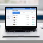 Poste de travail avec tableau de bord de service client pour boutique dropshipping