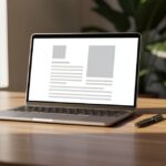 Signature électronique sur un ordinateur portable dans un bureau professionnel