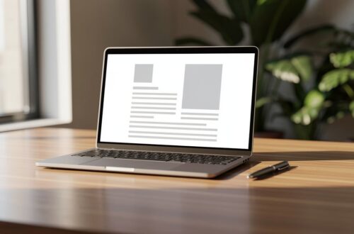 Signature électronique sur un ordinateur portable dans un bureau professionnel