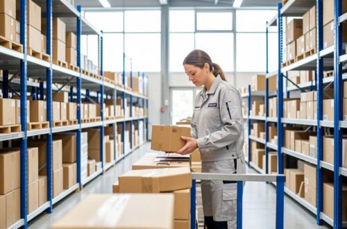 Entrepot europeen d'un fournisseur dropshipping avec colis prets a expedier